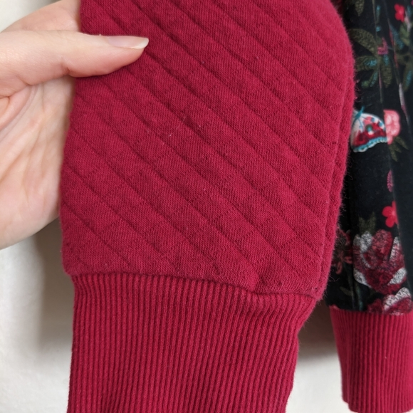 Wonder Nation Floral Print Quilted Sleeve Jacket Girls size Medium - Picture 3 of 6